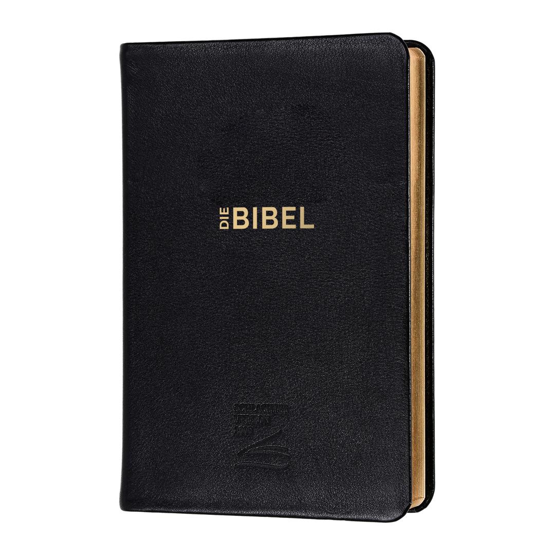 Schlachter 2000 Bibel - Taschenausgabe (Softcover, schwarz, Goldschnitt)